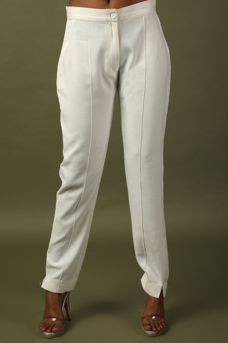 Wrinkle Free White Pants