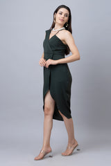 Slit Wrap Dress