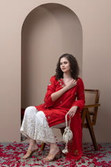 Silk Embroidered Kurta Set