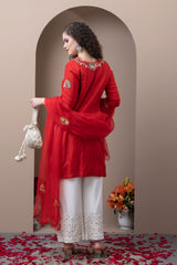 Silk Embroidered Kurta Set