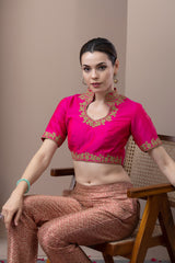 Silk Dori Embroidered Blouse