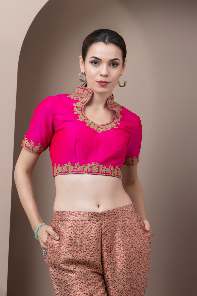 Silk Dori Embroidered Blouse