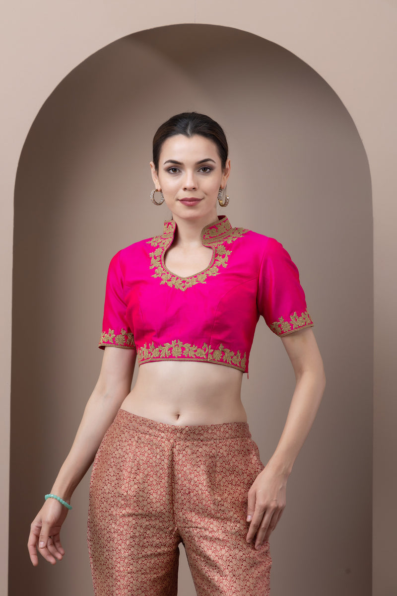 Silk Dori Embroidered Blouse