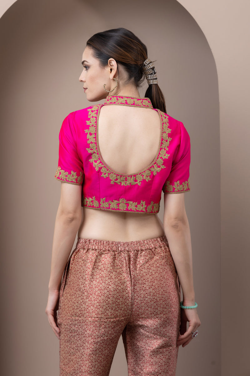 Silk Dori Embroidered Blouse