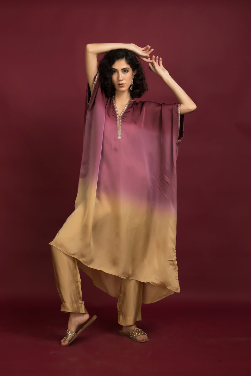 Ombre Kaftan Kurta Set