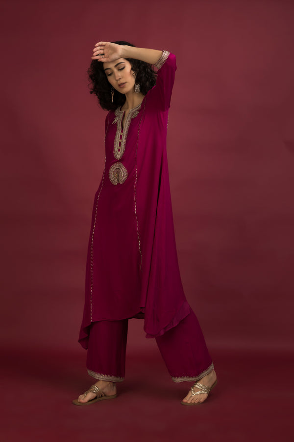 Plum Dori Embroidered Kurta Set