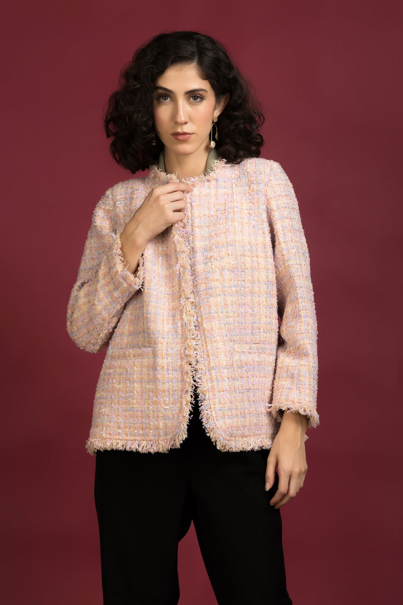 Baby Pink Tweed Jacket