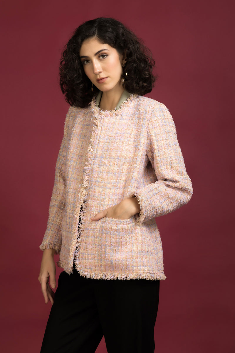 Baby Pink Tweed Jacket