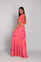 Pink embroidered Anarkali