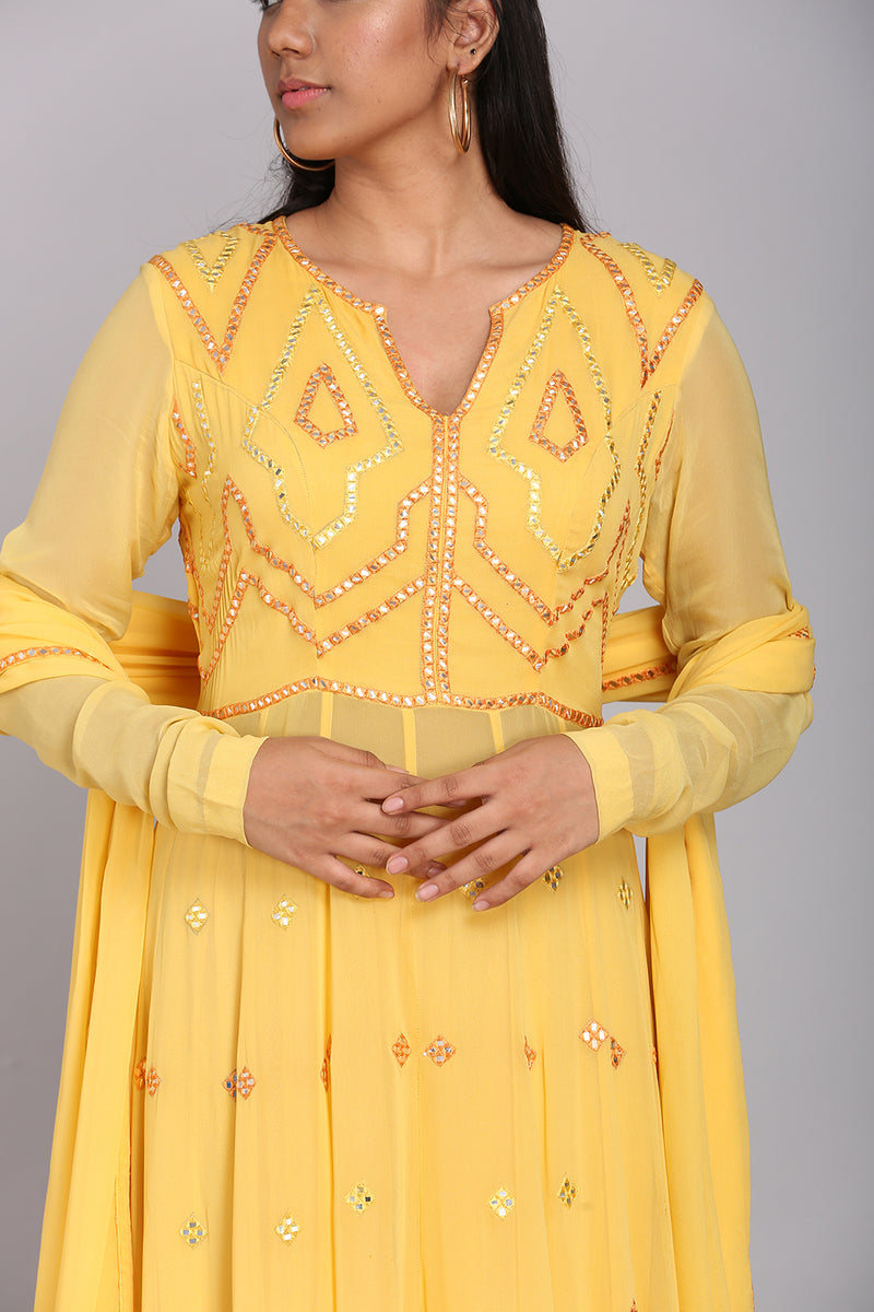 Georgette Embroidered Anarkali