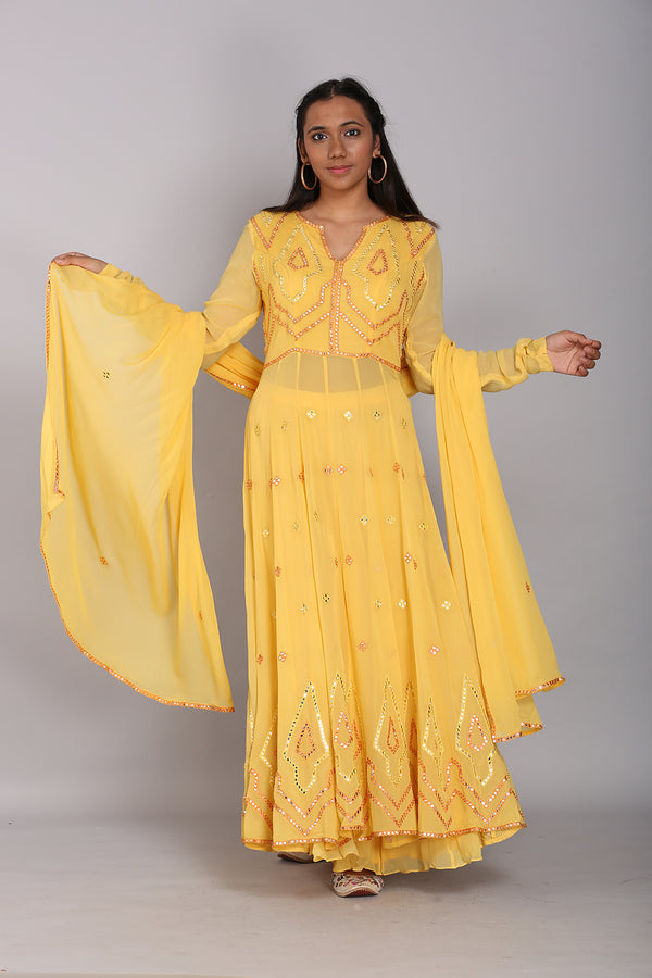 Georgette Embroidered Anarkali