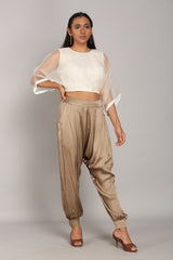 Crop Top With Harem Pants