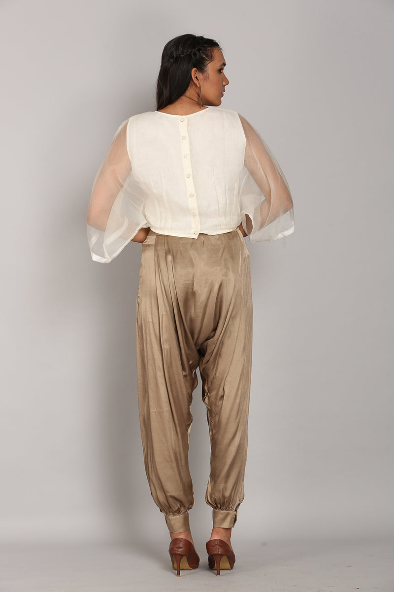 Crop Top With Harem Pants