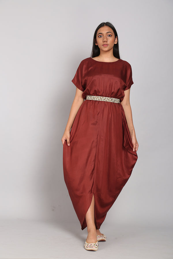 Silk Dhoti Style Dress