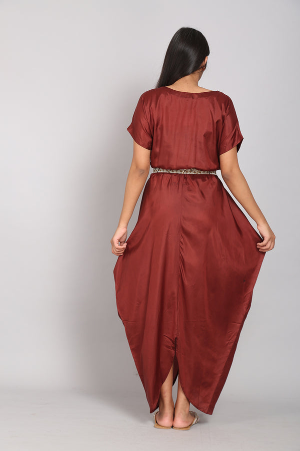 Silk Dhoti Style Dress